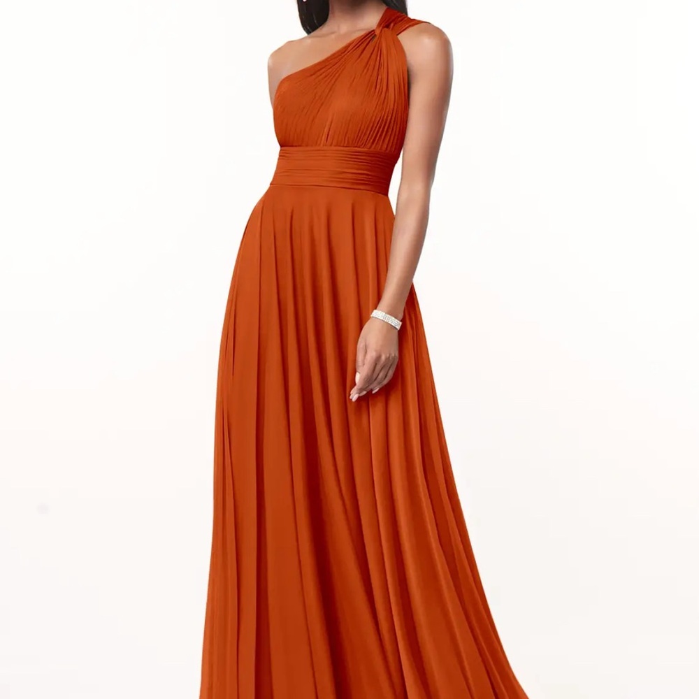 Azazie Orange Maxi Dress for Special Occasions